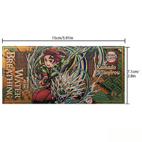 5pcs Breath Art Hero PVC Gold Foil Banknote Berlapis Emas 24K Anime Action Tahan Air Koleksi Hadiah untuk Penggemar