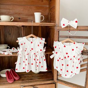 Zomer Katoenen Mouwloze Pasgeboren Print Jumpsuit Baby Schattige Kleding Baby Meisje Romper Jurken - Product Image 3