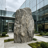 Pierre naturelle veinée, roche paysagère, grande pierre décorative pour jardin vertical, pour aménagement extérieur, parc, entrée de villa.