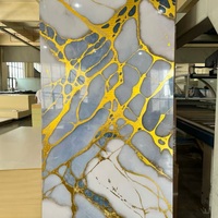 Panel de Pared de PVC con Acabado Brillante UV, Imitación Mármol, Ecológico, Resistente al Fuego y al Agua, para Uso Doméstico y Comercial, Suministro Directo de Fábrica al Por Mayor