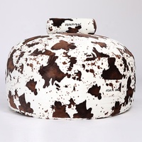 SAC rond en mousse pour animaux, 5 pieds, fessier brun et blanc, imprimé, sacs de haricots, pochette de dessin animé avec remplissage