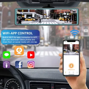Caméra embarquée miroir 12 pouces 3 canaux : 2K+2K+1080P FHD, WiFi, vision nocturne, enregistrement en boucle - DVR de <span class=keywords><strong>voiture</strong></span> tout-en-un - Product Image 3