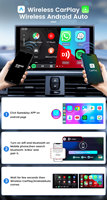 Xlintek Streaming Media Android Auto CarPlay AI Box 8GB/128GB Inalámbrico Portátil Tipo-C Puerto para Tarjeta SIM 2 Pantallas Modelo KBOX-LED