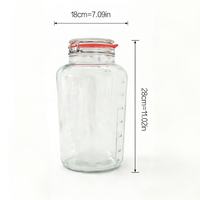 Bocal cylindrique en PVC épaissi de 1 gallon (4000 ml) pour stockage domestique, qualité alimentaire, multifonctionnel, pour fermentation