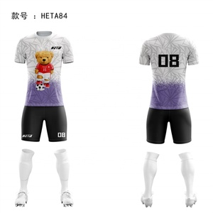 ชุดฟุตบอลพิมพ์ลายแบบซับลิเมชั่น เสื้อฟุตบอลผู้ชาย กางเกงขาสั้นระบายอากาศ ชุดเสื้อฟุตบอลซับลิเมชั่น เสื้อฟุตบอล กางเกงขาสั้น - Product Image 3