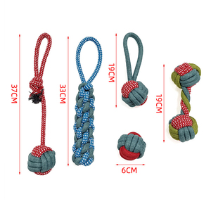 2024 sıcak satış güçlü çeşitli stilleri köpek için ip oyuncak çiğnemek Molar pamuk halat Pet oyuncak seti - Product Image 2