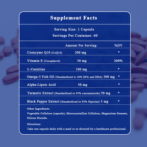 תווית פרטית Q10 גלולות נוגד חמצון גלולות לב למבוגרים לא עבור נשים בהריון cq10 כמוסה, טופס אבקה - Product Image 4