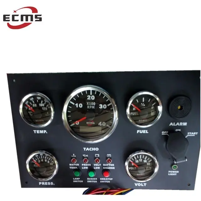 समुद्री इंजन साधन Gauges पैनल, संगत सभी वाहिकाओं डैशबोर्ड 12 V 24 V