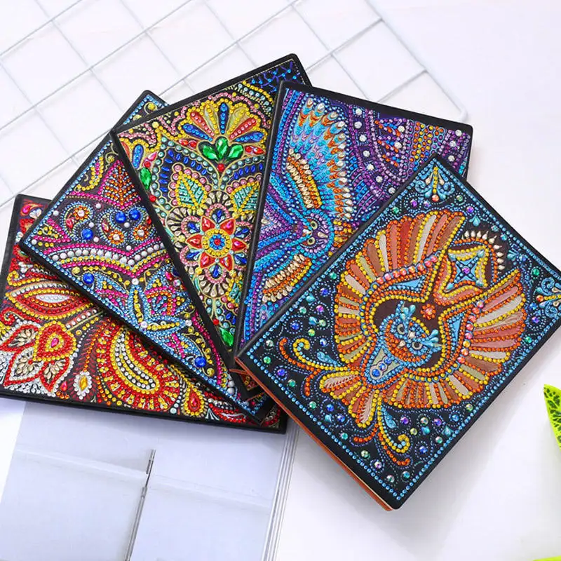 Cahier de broderie diamant de forme spéciale, livre de journal intime bricolage A5, cahier de peinture diamant Mandala cristal 5d, DM-102 à bas prix