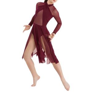 Robe de danse lyrique bleu <span class=keywords><strong>Jazz</strong></span> danse Costume pôle danse vêtements fille Performance formation - Product Image 3