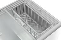 Vitrine Réfrigérée Grande Capacité pour Crèmes Glacées, Congélateur Commercial à Boissons Fraîches avec Porte Vitrée Transparente