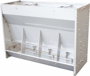 Mangiatoia per suini a secco e umido in acciaio inossidabile 304 per allevamento di suini con divisore alimentatore a doppia faccia a quattro teste - Product Image 1