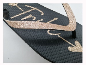 HEVA Tongs et Claquettes pour <span class=keywords><strong>Femme</strong></span>, Chaussures Plates Décontractées d'Été et de Printemps, Légères, Personnalisables, Antidérapantes, avec Strass - Product Image 4