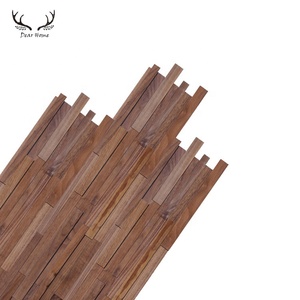 Pannello di parete di legno decorativo retrò stile classico pannelli di parete in legno naturale sfondo interno 3d parete - Product Image 2