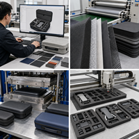 Étui de transport pour drone en EVA personnalisé, coque rigide avec insert en mousse réglable, séparateurs amovibles, bandoulière, OEM ODM