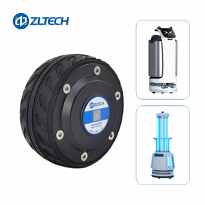 Haute stabilité et Performance aimant Permanent 100W simple <span class=keywords><strong>Double</strong></span> arbre 24V électrique 4 pouces moyeu servomoteur pour AGV - Product Image 5