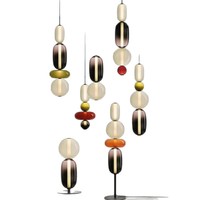 Ensemble de lampes multi-styles de luxe léger, lampes suspendues, de table et de sol en verre pour la décoration de la maison, des hôtels et des comptoirs de bar