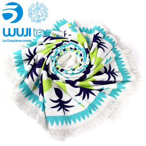 Toalla de playa con estampado reactivo de borlas GRS de estilo europeo personalizable Manta de playa tropical Técnicas lisas de punto - Product Image 1