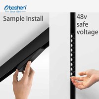 Système d'éclairage de Rail de piste magnétique complet Led Cob encastré au plafond linéaire à 2 fils de 1m 1.5m 2m
