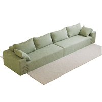 Einfach zu Montierendes Konvertierbares Modulares Ecksofa mit Chaiselongue, Quadratische Ecke, Bequemes Polsterbett, Wohnzimmermöbel für Apartments