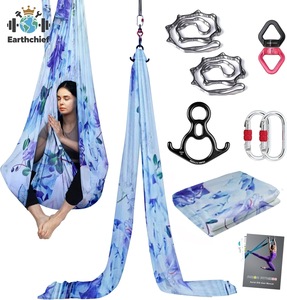 Kit de Soie Aérienne pour Yoga 9 Yards, Hamac de Yoga en Nylon 40D, <span class=keywords><strong>Trapeze</strong></span> Aérien en Soie, Kit de Soie Aérienne pour <span class=keywords><strong>Cirque</strong></span>, Acrobaties - Product Image 1
