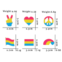 Broche en émail métallique tendance, motif drapeau arc-en-ciel, symbole de paix et de cœur, pour la fierté LGBTQ pansexuelle et omnisexe, unisexe, design gay et lesbien
