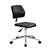 Chaise en plastique PE, chaise pivotante réglable en hauteur, chaise avec dossier en plastique pour l'école, le bureau