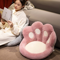 Coussin de siège de canapé de bureau monobloc ultra doux, personnalisable, motif patte de chat ou patte d'ours, coussin confortable en forme de pouf, oreiller lombaire mignon pour enfants