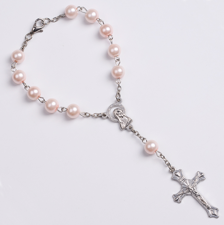Chaîne à main en perle de prière chinoise, pour chapelet avec médaille Saint benoît et Crucifix, nouveauté 2016