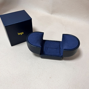 Custom Logo Double Open PU Leather Jewelry <b>Box</b> Velvet Insert Ring <b>Necklace</b> <b>Gift</b> Packaging <b>Box</b> - Product Image 1