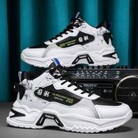 Prix de gros Nouvelles baskets de printemps pour hommes, style étudiant et jeune, décontractées, de sport et de course, à semelle épaisse, montantes et robustes