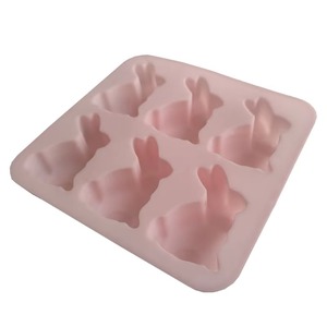 Pink <b>Silicone</b> Easter Bunny Cake Mold Non Stick Rabbit Chocolate Candy Gummy Mould <b>Baking</b> Tray - Product Image 3