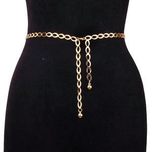 Chaîne de taille en métal style européen et américain pour femme, ceinture fine couleur or, accessoire de mode décoratif pour robe et chemise - Product Image 3