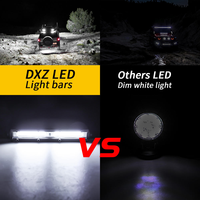 Barre lumineuse LED COB DXZ BAR-COB-D1 de 20 pouces, 12-24V 18W, étanche, mince, universelle, pour travaux tout-terrain