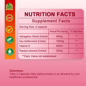 Cápsulas para el Cuidado Ovárico de Marca Privada para Mujeres, Vitamina E, Cuidado de la Salud Femenina y Cápsulas Probióticas para una <span class=keywords><strong>Flora</strong></span> Vaginal Equilibrada - Product Image 2