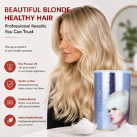 Poudre décolorante pour cheveux SANQI 450g, formule crémeuse professionnelle sans poussière pour un éclaircissement de niveau 8, utilisation à domicile ou en salon