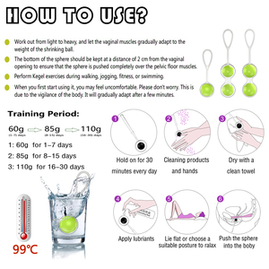 Kovida Bestseller Silikon Erwachsenen-Massageball für Frauen Vaginal-Sexspielzeug Kegel-Bälle Beckenbodentraining Kegel-Bälle für Damen - Product Image 4