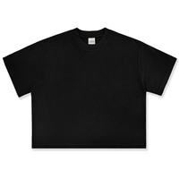 T-shirt unisexe coupe boxy légèrement ajustée, personnalisable, en coton 260 GSM, délavé à l'acide, avec impression à la demande et broderie graphique
