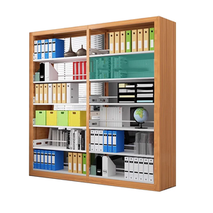 Étagère à livres moderne réglable en acier et en bois pour les bibliothèques scolaires, les meubles de salon avec des étagères murales en métal - Product Image 2