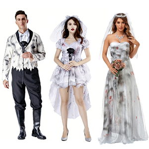 Conjunto <span class=keywords><strong>de</strong></span> <span class=keywords><strong>Disfraces</strong></span> <span class=keywords><strong>de</strong></span> Pareja <span class=keywords><strong>de</strong></span> Fantasmas para <span class=keywords><strong>Halloween</strong></span>, Traje <span class=keywords><strong>de</strong></span> Novia Sangrienta <span class=keywords><strong>de</strong></span> Terror, Disfraz <span class=keywords><strong>de</strong></span> Cosplay - Vestidos y Trajes <span class=keywords><strong>de</strong></span> Cine y Televisión - Product Image 1