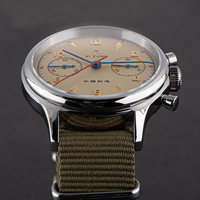 Montre mécanique chronographe Seagull 1901 classique à remontage manuel pour homme, en acier de haute qualité avec verre saphir, prix d'usine
