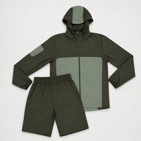Ensemble veste coupe-vent à capuche légère et personnalisée pour homme, de qualité supérieure, pour la course à pied en plein air, l'entraînement et les vêtements de sport
