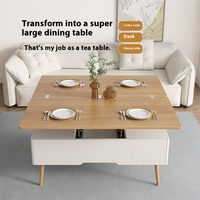 Table basse relevable personnalisée de haute qualité, table basse, table à manger, design double usage, exclusif