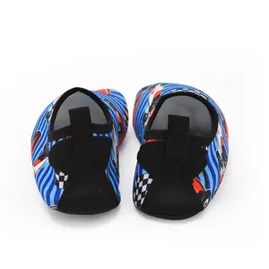 Niños patrón impreso lindos zapatos suaves snorkel vadear mar especial antideslizante zapatos de playa