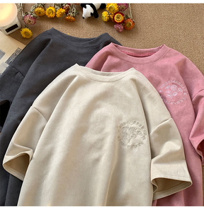 Tùy Chỉnh Của Người Đàn Ông Trống Nặng T-Shirts Màu Đen Chất Lượng Cao Boxy Đồ Họa Quá Khổ Áo Thun Tùy Chỉnh 3D Thêu T Áo Sơ Mi Cho Nam Giới - Product Image 2