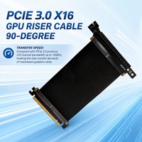Câble d'extension de carte graphique PCIe 3.0 X16 16 Go/s, ruban, 5-35 cm, contacts plaqués or, pour PC MOD et refroidissement liquide
