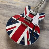 Gitar Listrik Baru ES335 Semi-Hollow Jazz Guitar dengan F-hole Kelas Profesional Berkualitas Tinggi