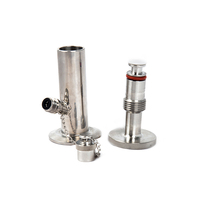 Válvula de Muestreo Manual de CO2 para Cerveza, Tipo Espiral, Acero Inoxidable SS304, 1.5 Pulgadas, Compatible con Equipos de Cerveza y Agua