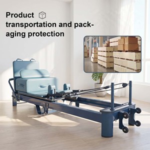 Reformer pliable en aluminium pour la maison, ressorts réglables, équipement de fitness professionnel WP-AFR 1. Unique "Chameleon" Tricolore - Product Image 6