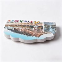 Imán de nevera personalizado del Castillo de Santa Bárbara en España, imán 3D de poliresina con vista de la costa de Alicante, proveedor de imanes para refrigerador.